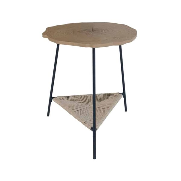 TREE SIDE TABLE ΦΥΣΙΚΟ ΜΑΥΡΟ 46x46x52 04-0964 - Image 4