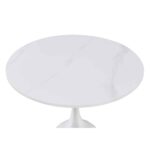 SNOW SIDE TABLE ΛΕΥΚΟ ΜΕ ΟΨΗ ΜΑΡΜΑΡΟΥ ΛΕΥΚΟ 50x50x61 04-1072 - Image 2