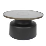BOW COFFEE TABLE ΜΑΥΡΟ BRONZE 71.5x71.5x40 04-1129