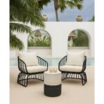 DUETTO SIDE TABLE ΜΑΥΡΟ ΛΕΥΚΟ 44.5x44.5x56.5 04-1186 - Image 2