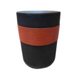 BELT SIDE TABLE ΜΑΥΡΟ ΚΕΡΑΜΙΔΙ 38.5x38.5x52 04-1188