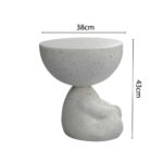 BEAR SIDE TABLE TERRAZZO 38x38x43 04-1214 - Image 5