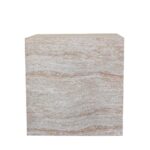 LITHOS SQUARE SIDE TABLE BEIGE 55.5x55.5x57 04-1222 - Image 2