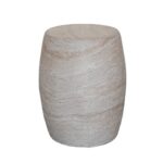 LITHOS OVAL SIDE TABLE BEIGE 62x43x52.5 04-1223 - Image 3