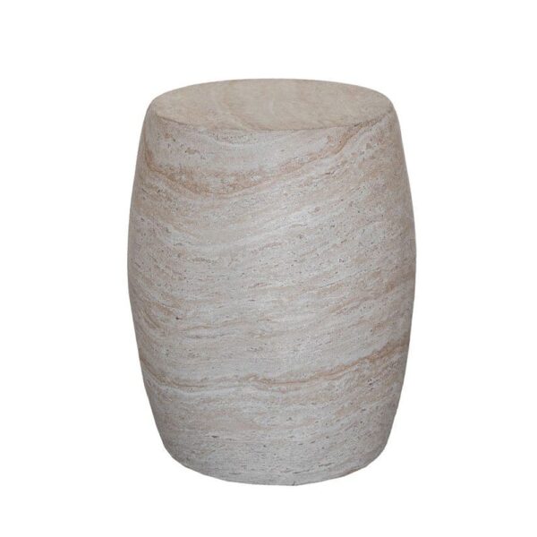 LITHOS OVAL SIDE TABLE BEIGE 62x43x52.5 04-1223 - Image 3