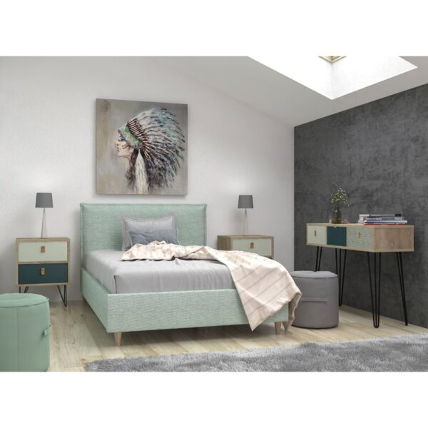 TREND MINT ΚΟΝΣΟΛΑ 3ΣΥΡΤΑΡΙΑ SONOMA ΠΡΑΣΙΝΟ ΜΕ PATTERN 100x50x75 05-0343 - Image 2