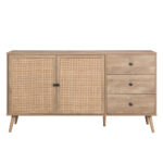 AMMOS ΜΠΟΥΦΕΣ 3ΣΥΡΤΑΡΙΑ ΦΥΣΙΚΟ ΜΕ RATTAN 150x39x79 05-0469 - Image 4