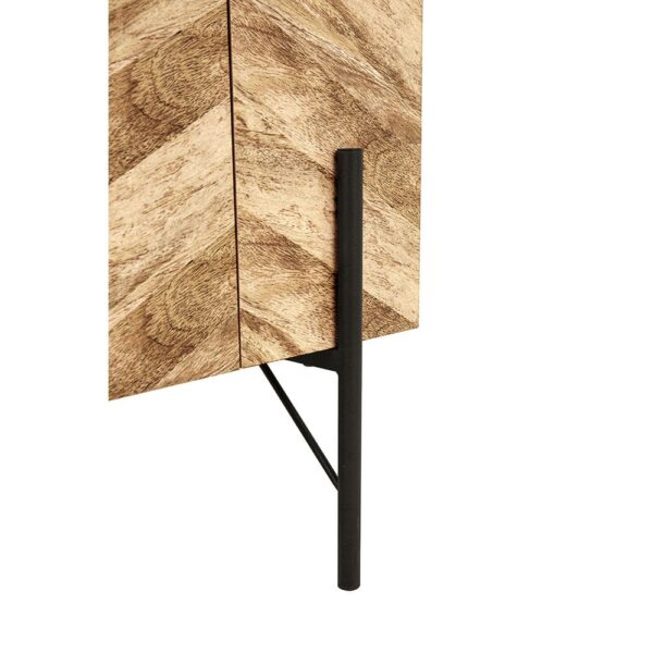 PARKE TV STAND ΜΑΥΡΟ ΦΥΣΙΚΟ ΜΕ PATTERN 160x43x60 05-0477 - Image 3