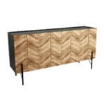 PARKE ΜΠΟΥΦΕΣ ΜΑΥΡΟ ΦΥΣΙΚΟ ΜΕ PATTERN 160x43x80 05-0479