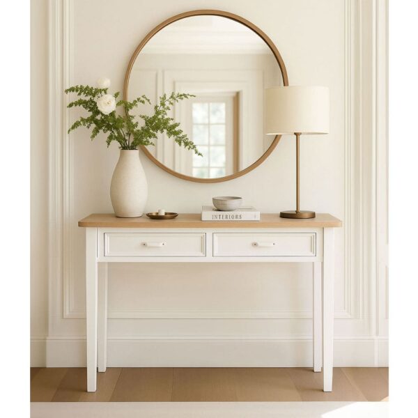 KIMOLOS ΚΟΝΣΟΛΑ 2ΣΥΡΤΑΡΙΑ ΛΕΥΚΟ ΦΥΣΙΚΟ 102x40x78 05-0618 - Image 2