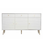 ZIZEL ΜΠΟΥΦΕΣ 3ΠΟΡΤΕΣ 3ΣΥΡΤΑΡΙΑ ΛΕΥΚΟ ΜΕ PATTERN ΧΡΥΣΟ 150x40x80 05-0758 - Image 3