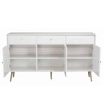 ZIZEL ΜΠΟΥΦΕΣ 3ΠΟΡΤΕΣ 3ΣΥΡΤΑΡΙΑ ΛΕΥΚΟ ΜΕ PATTERN ΧΡΥΣΟ 150x40x80 05-0758 - Image 4