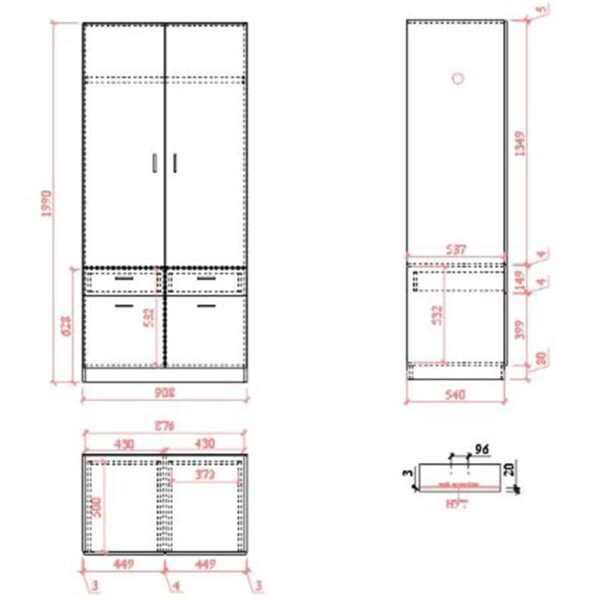 SIX ΝΤΟΥΛΑΠΑ SONOMA 91x56x199 06-0046 - Image 3