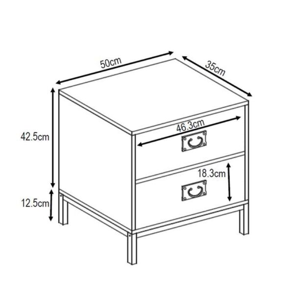 RUBIK ΚΟΜΟΔΙΝΟ 2ΣΥΡΤΑΡΙΑ CEMENT ΑΝΟΙΧΤΟ ΜΕ PATTERN 50x35x55 09-0952 - Image 2