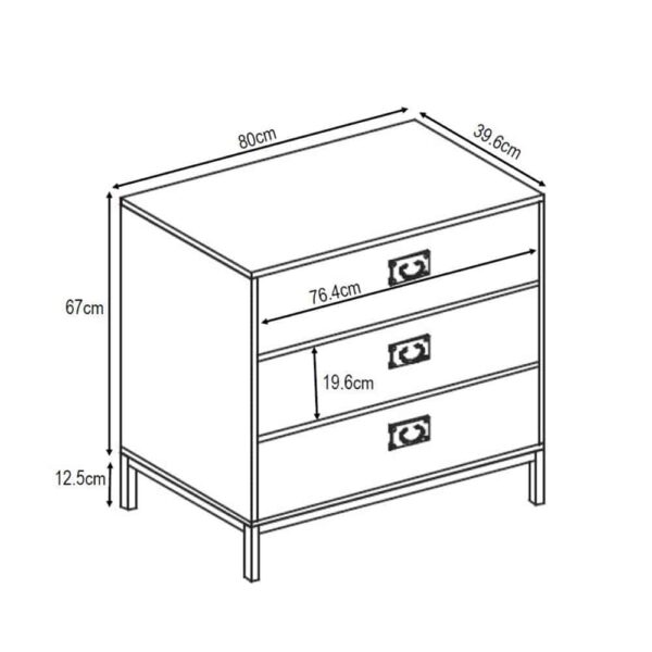 RUBIK ΣΥΡΤΑΡΙΕΡΑ 3ΣΥΡΤΑΡΙΑ CEMENT ΑΝΟΙΧΤΟ ΜΕ PATTERN 80x40x80 09-0953 - Image 4