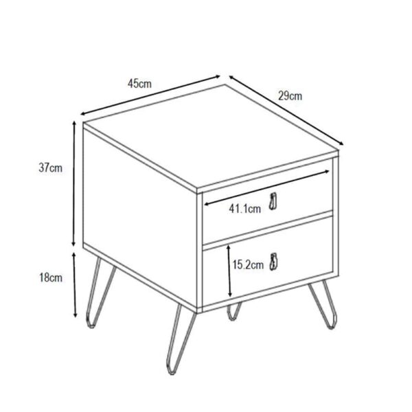 TREND MINT ΚΟΜΟΔΙΝΟ 2ΣΥΡΤΑΡΙΑ SONOMA ΠΡΑΣΙΝΟ ΜΕ PATTERN 45x29x52.5 09-1001 - Image 3