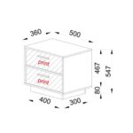 IMAGE ΚΟΜΟΔΙΝΟ 2ΣΥΡΤΑΡΙΑ SONOMA ΣΚΟΥΡΟ ΠΕΤΡΑ 50x36x55 09-1192 - Image 3