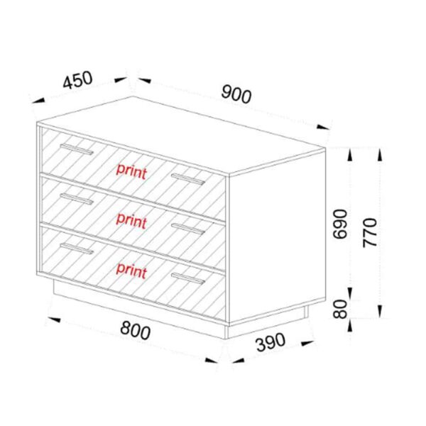 IMAGE ΣΥΡΤΑΡΙΕΡΑ 3ΣΥΡΤΑΡΙΑ SONOMA ΣΚΟΥΡΟ ΠΕΤΡΑ 90x45x78 09-1193 - Image 3