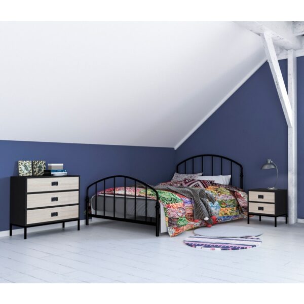 FACTORY ΣΥΡΤΑΡΙΕΡΑ 3ΣΥΡΤΑΡΙΑ ΜΑΥΡΟ OAK SONOMA DECAPE 80x40x80 09-1212 - Image 2
