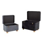 SANDIK ΣΚΑΜΠΟ SET 2ΤΕΜ ΑΝΘΡΑΚΙ ΓΚΡΙ 60x40x43 16-0503 - Image 3