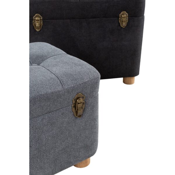 SANDIK ΣΚΑΜΠΟ SET 2ΤΕΜ ΑΝΘΡΑΚΙ ΓΚΡΙ 60x40x43 16-0503 - Image 4