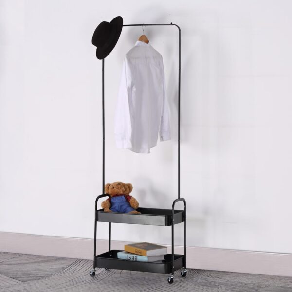 ARMARIO ΝΤΟΥΛΑΠΑ ΜΑΥΡΟ 56x31x152 18-0009 - Image 2