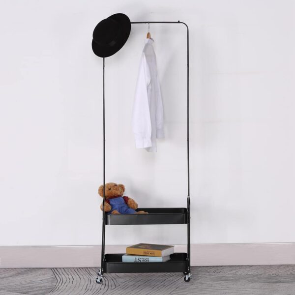 ARMARIO ΝΤΟΥΛΑΠΑ ΜΑΥΡΟ 56x31x152 18-0009 - Image 3