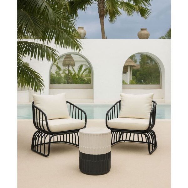 MISA ΠΟΛΥΘΡΟΝΑ ΜΑΥΡΟ 78x85x75 22-0158 - Image 2