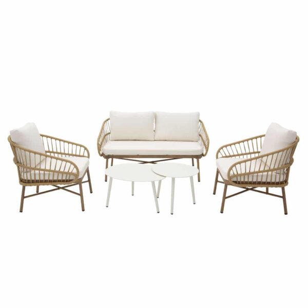 CAVE ΣΑΛΟΝΙ SET 1+2+1 ΦΥΣΙΚΟ 22-0201 - Image 3