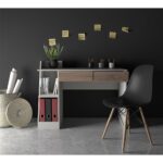 TRIGOT 2 ΓΡΑΦΕΙΟ ΒΙΒΛΙΟΘΗΚΗ SONOMA ΛΕΥΚΟ 110x50x85 24-0552 - Image 2