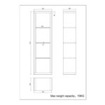 KIVOS 41,6 ΒΙΒΛΙΟΘΗΚΗ SONOMA 41.6x29.5x147.5 24-0561 - Image 2