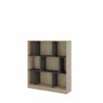 MAZE 117 ΒΙΒΛΙΟΘΗΚΗ ΧΑΜΗΛΗ SONOMA ΓΚΡΙ ΣΚΟΥΡΟ 117x30x130 24-0586