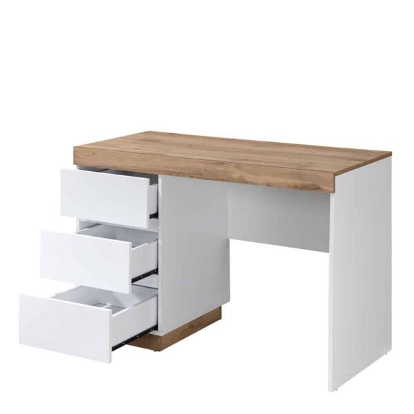 CASA ΓΡΑΦΕΙΟ 3ΣΥΡΤΑΡΙΑ ΛΕΥΚΟ ΦΥΣΙΚΟ 110x50x76 24-0723 - Image 3