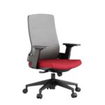 BOLD ΚΑΡΕΚΛΑ ΓΡΑΦΕΙΟΥ ΓΚΡΙ ΣΚΟΥΡΟ BORDEAUX 60x63x108 25-0604