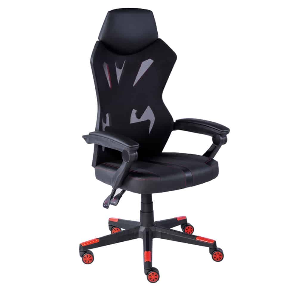 25-0698-SI6DY-first-_1 OUTRIDER ΚΑΡΕΚΛΑ GAMING ΓΡΑΦΕΙΟΥ ΜΑΥΡΟ ΚΟΚΚΙΝΟ 50x74x128 25-0698 - Image 1