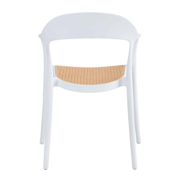 BISTROT ΚΑΡΕΚΛΑ ΛΕΥΚΟ ΦΥΣΙΚΟ 57x53x81.5 27-0234 - Image 5