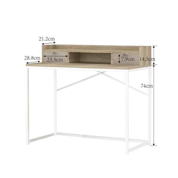 NAK ΓΡΑΦΕΙΟ 2ΣΥΡΤΑΡΙΑ SONOMA ΜΕ PATTERN 100x50x88.5 28-0138 - Image 3