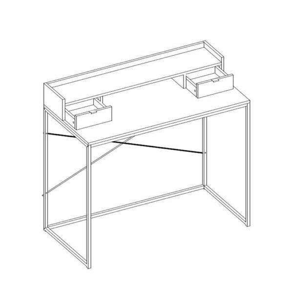 NAK ΓΡΑΦΕΙΟ 2ΣΥΡΤΑΡΙΑ SONOMA ΜΕ PATTERN 100x50x88.5 28-0138 - Image 4