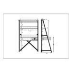 ATRIUM ΓΡΑΦΕΙΟ 1ΣΥΡΤΑΡΙ SONOMA ΜΑΥΡΟ ΠΕΤΡΑ 125x55x150 28-0210 - Image 5