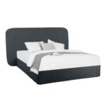 OVAL ΚΡΕΒΑΤΙ ΧΩΡΙΣ ΑΠΟΘΗΚ. ΧΩΡΟ (ΓΙΑ ΣΤΡΩΜΑ 160x200cm) ΑΝΘΡΑΚΙ 221x209x122 40-0017