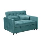 SOLUTION ΚΑΝΑΠΕΣ ΚΡΕΒΑΤΙ 2ΘΕΣΙΟΣ PETROL 133x94x87 70-0345