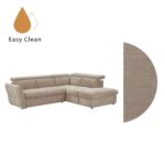 MONSERAT ΚΑΝΑΠΕΣ ΚΡΕΒΑΤΙ ΓΩΝΙΑ ΔΕΞΙΑ TAUPE 254x224x90 70-0394