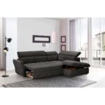 MONSERAT ΚΑΝΑΠΕΣ ΚΡΕΒΑΤΙ ΓΩΝΙΑ ΔΕΞΙΑ ΑΝΘΡΑΚΙ 254x224x90 70-0396 - Image 2