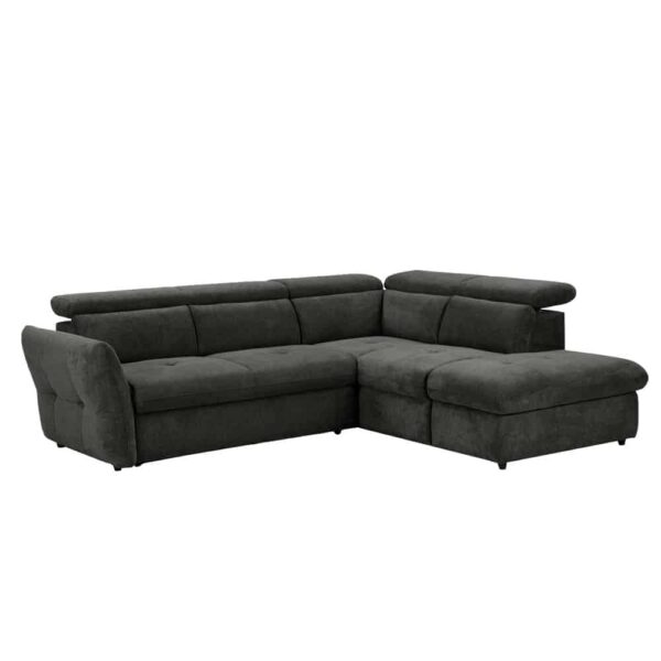 MONSERAT ΚΑΝΑΠΕΣ ΚΡΕΒΑΤΙ ΓΩΝΙΑ ΔΕΞΙΑ ΑΝΘΡΑΚΙ 254x224x90 70-0396 - Image 3