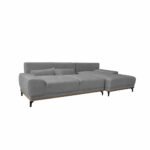 NATURA ΚΑΝΑΠΕΣ ΚΡΕΒΑΤΙ ΓΩΝΙΑ ΔΕΞΙΑ TAUPE 283x164x90 70-0398 - Image 5