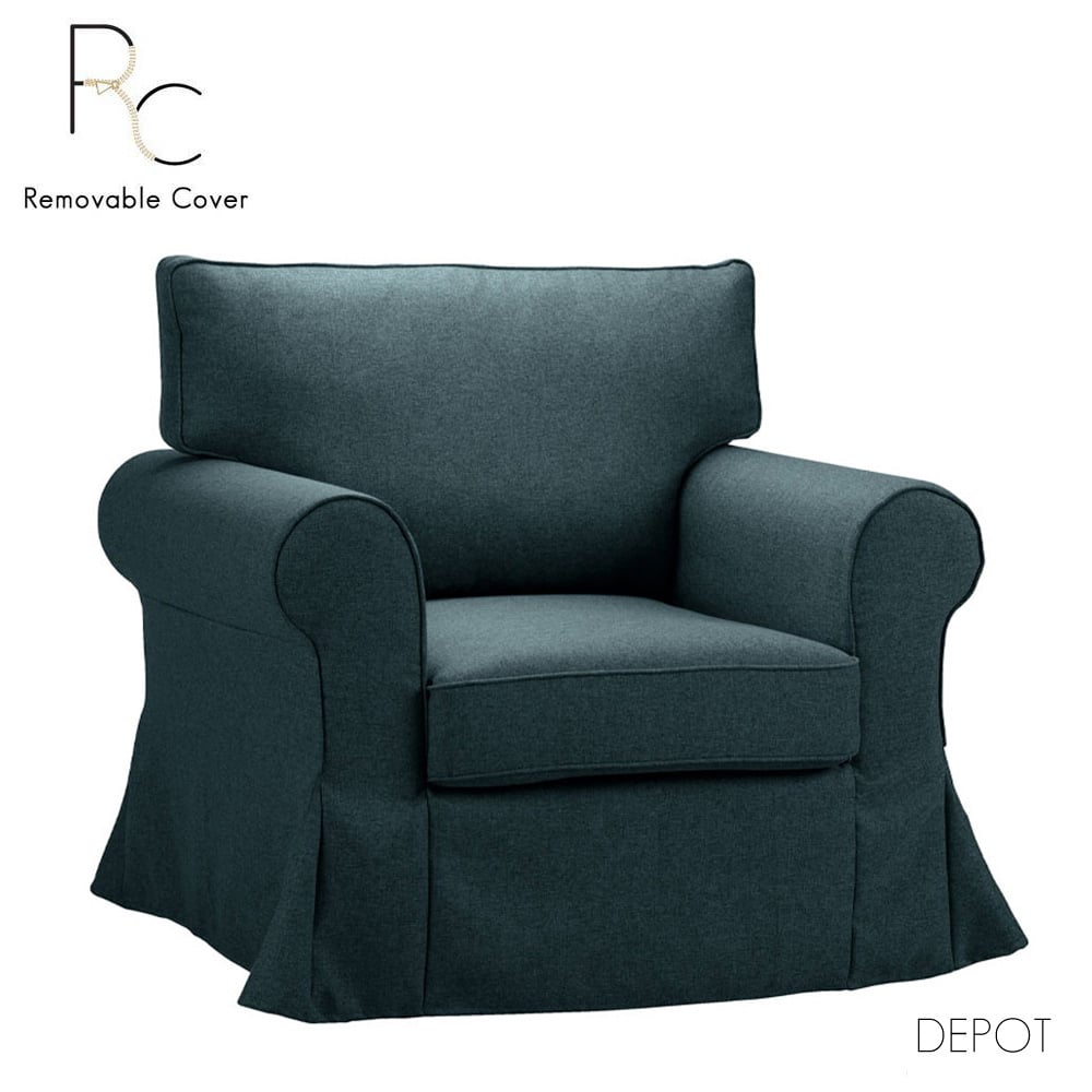 71-0019-QSknK-first-_1 ASHLEY ΠΟΛΥΘΡΟΝΑ ΜΕ ΑΠΟΣΥΡΟΜΕΝΟ ΚΑΛΥΜΜΑ ΜΠΛΕ TWIST 13 97x85x95 71-0019 - Image 1