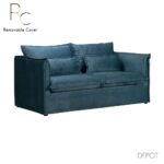 ONE ONLY ΚΑΝΑΠΕΣ 2ΘΕΣΙΟΣ ΜΕ ΑΠΟΣΥΡΟΜΕΝΟ ΓΑΛΑΖΙΟ ΣΚΟΥΡΟ 176x90x87 71-0022