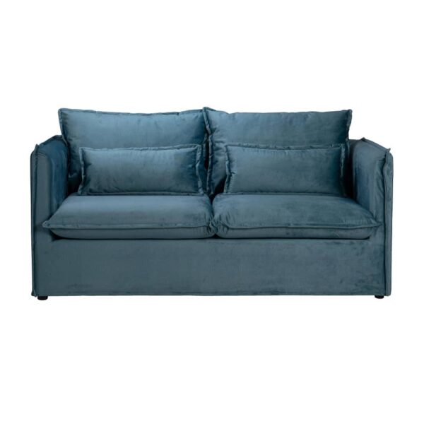 ONE ONLY ΚΑΝΑΠΕΣ 2ΘΕΣΙΟΣ ΜΕ ΑΠΟΣΥΡΟΜΕΝΟ ΓΑΛΑΖΙΟ ΣΚΟΥΡΟ 176x90x87 71-0022 - Image 2