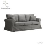 ASHLEY ΚΑΝΑΠΕΣ 3ΘΕΣΙΟΣ ΜΕ ΑΠΟΣΥΡΟΜΕΝΟ ΓΚΡΙ TWIST 19 215x85x95 71-0048