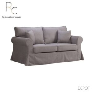 ASHLEY ΚΑΝΑΠΕΣ 2ΘΕΣΙΟΣ ΜΕ ΑΠΟΣΥΡΟΜΕΝΟ ΓΚΡΙ TWIST 19 173x85x95 71-0052